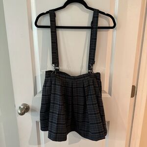 Hot Topic Gray Plaid Skirt